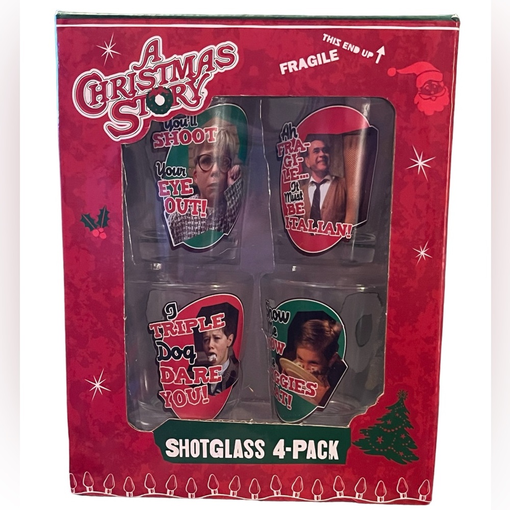 A Christmas Story. Set of 4 glasses. New in box.